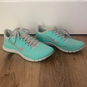 Nike Free 3.0 athletic Shoes - Aqua Blue